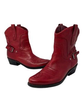 Franco Sarto Waco Red leather Cowboy Boots US 8.5